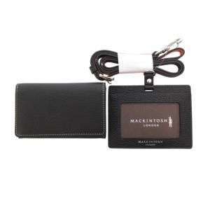 カードケース 名刺入れ ネームタグ セット レザー 黒 ブラック