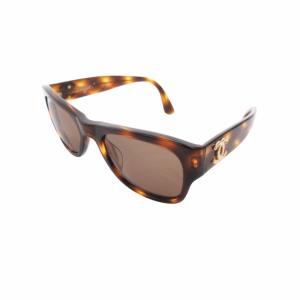 CHANEL サングラス アイウェア ウェリントン ココマーク べっ甲柄 イタリア製 茶 ブラウン