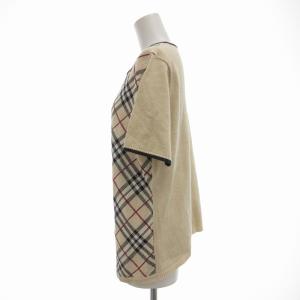 BURBERRY LONDON ニットソー 半袖 ノバチェック  ラメ F ベージュ