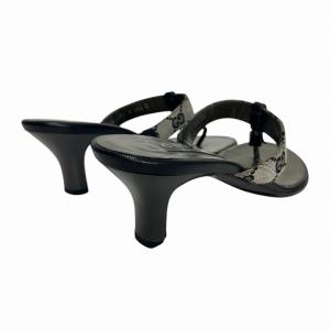 GUCCI 1060207 GGキャンバス サンダル ミュール 黒 ブラック 39.5 AA