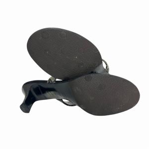 GUCCI 1060207 GGキャンバス サンダル ミュール 黒 ブラック 39.5 AA