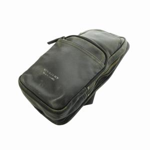 BURBERRY BLACK LABEL ボディバッグ ショルダー レザー 黒 ブラック
