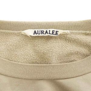 AURALEE トレーナー スウェット カットソー 長袖 裏起毛 5 L カーキ