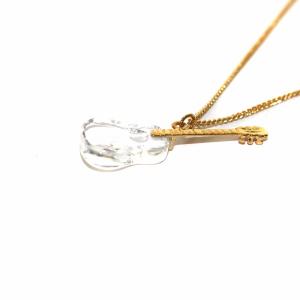 SWAROVSKI クリスタルメモリーズ ネックレス ペンダント ギター クリスタル クリア ゴールド