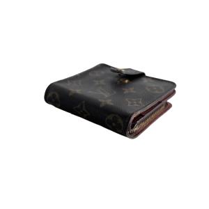 LOUIS VUITTON コンパクトジップ モノグラム 二つ折り財布 ブラウン 茶 M61667
