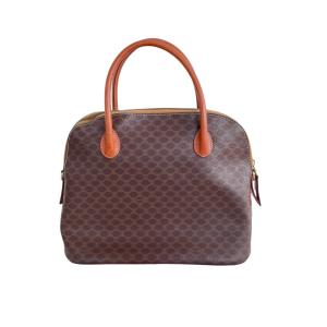 CELINE ヴィンテージ マカダム ハンドバッグ ブラウン