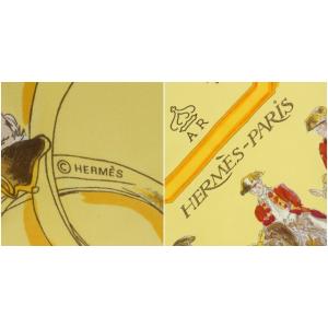 HERMES カレ90 ECOLE PORTUGAISE DART EQUESTRE 馬術学校 シルク イエロー