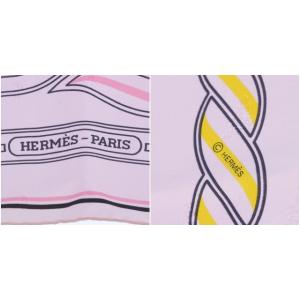 HERMES カレ70 QUADRIGE スカーフ シルク ピンク