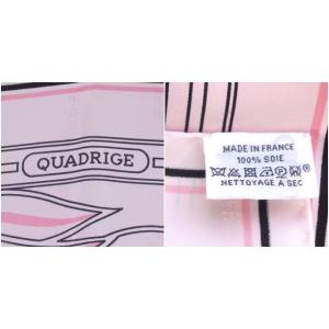HERMES カレ70 QUADRIGE スカーフ シルク ピンク