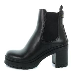 PRADA サイドゴアブーツ ショートブーツ バックロゴ レザー 36 ブラック