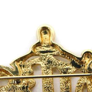 Christian Dior 旧ロゴ ヴィンテージ ブローチ ゴールド色