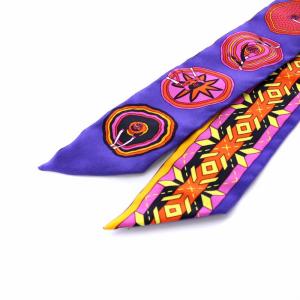 HERMES ツイリー スカーフ Belles du Mexique 絹 シルク100％ マルチカラー