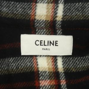 CELINE by HEDI SLIMANE 21AW ウールツイル チェックルーズ シャツ 38 マルチカラー
