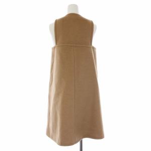 FENDI 15AW camel hair vest ミドル丈 ハラコ カーフヘア ラムレザー 38