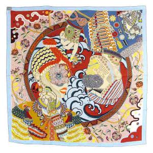 スカーフ カレ90 DUO COSMIQUE シルク マルチカラー