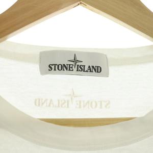 STONE ISLAND Tシャツ 長袖 ロンT クルーネック コットン イタリア製 L 白 ホワイト 641522057