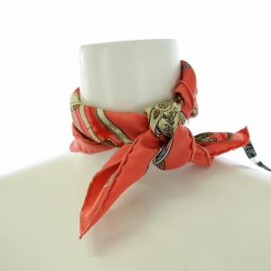 HERMES BATEAU A VAPEUR DE JOUFFROY DABBANS 1784 蒸気船 カレ45 スカーフ シルク 総柄