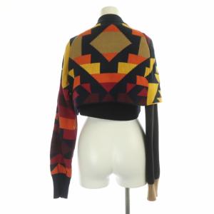 sacai ×pendleton アンサンブル ショートカーディガン ニット アシンメトリー 1 マルチカラー