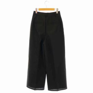 ENFOLD 22AW CENTER-PRESS WIDE TROUSERS ワイドパンツ ストレート タック ジッパーフライ 38 黒