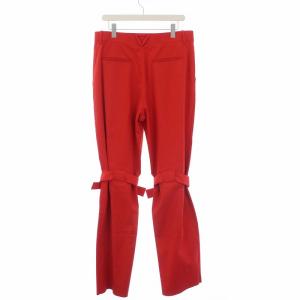 BOTTEGA VENETA 629331 V0KF0 20AW ストラップディテールギャバジンロングパンツ 50 レッド