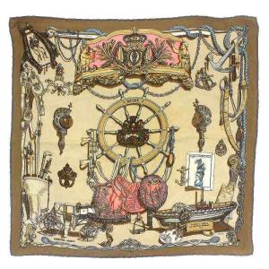 プチカレ スカーフ40 ミュゼ MUSEE 博物館 茶色 ブラウン