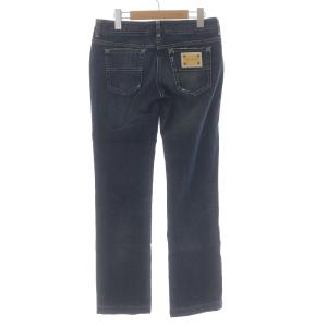 DOLCE&GABBANA デニムパンツ ジーンズ ローライズ ジップフライ ダメージ加工 USED加工 40 M インディゴ