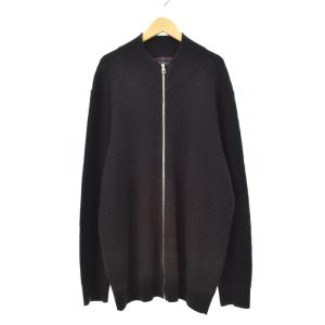 20SS HBN46WF99 ジップアップカーディガン ニット ダミエ XXL ブラック