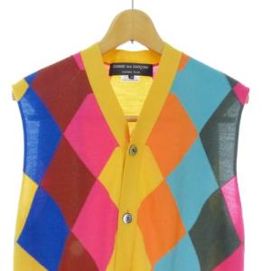 COMME des GARCONS HOMME PLUS 23SS マルチ アーガイル ベスト Another Kind Of Punk PK-N004 マルチカラー M 1020