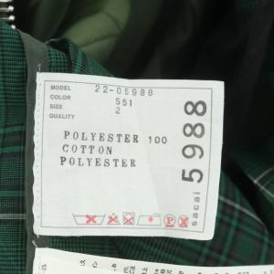 sacai 22SS ブルゾン ジャケット ドッキング チェック プリーツ ジップアップ 2 カーキ グリーン