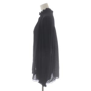 MARC JACOBS ザ プレーリー ブラウス THE PRAIRIE BLOUSE シャツ フリルカラー 長袖 シアー ドット 絹 シルク 00