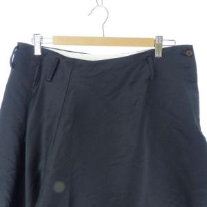 COMME des GARCONS HOMME PLUS 20SS ORLANDO期 変形スカート エステルサテン L ブラック