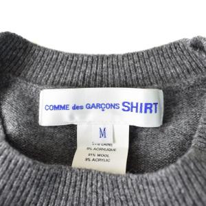 COMME des GARCONS SHIRT ニット ボーダー M グレー
