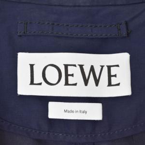 LOEWE H2188280PA パーカー ブルゾン ジップアップ ナイロン レザーパッチ 54 ネイビー