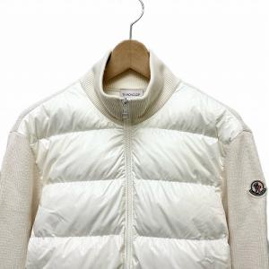 MONCLER H20919B00006 ダウンジャケット ニット切替 M オフホワイト