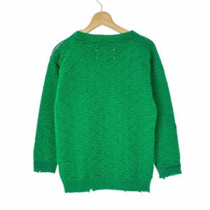 Maison Margiela 22SS 白タグ ダメージ加工ニット ショルダージップ Knitwear S S030-MM MALE RTW MAIN S