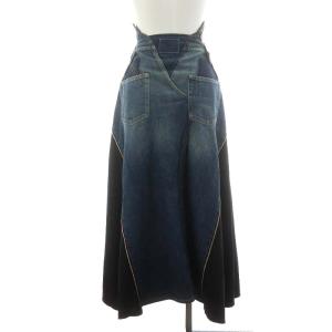 JUNYA WATANABE AD2017 18SS COMME des GARCONS denim スカート フレア ミモレ