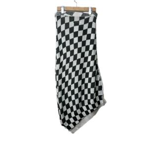 MM6 Maison Margiela 22SS チェス盤柄 ニット スカート Skirts S052-MM6 RTW AVP Ｍ 白 黒 ホワイト ブラック S62MA0072GY33