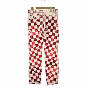 MM6 Maison Margiela 22SS 5ポケットデニムパンツ チェック 5 pockets 36 S052-MM6 RTW AVP 36 白 赤 ホワイト