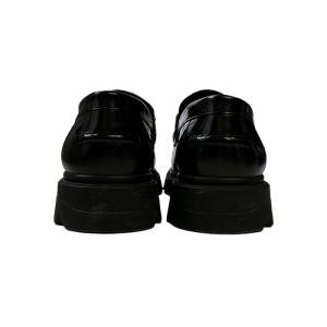 Christian Dior CODE ロゴプレート ローファー レザー 厚底 ブラック 36