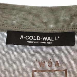 A-COLD-WALL GRAPHIC T-SHIRT Tシャツ カットソー 半袖 オーバーサイズ プリント L グレー ホワイト