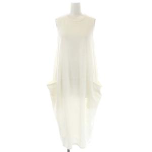 cotton jersey cushion dress ワンピース ロング ノースリーブ ロゴ刺繍 34