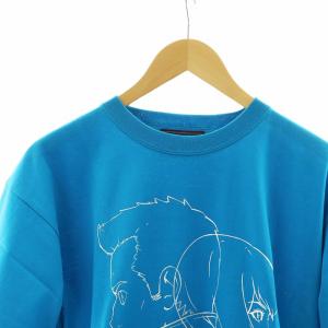 WIND AND SEA 攻殻機動隊 22AW Tシャツ カットソー 半袖 草薙素子&バトー オーロラ プリント XL 青 ブルー GY05
