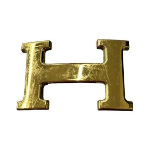  H ロゴ ベルト バックル ゴールド色