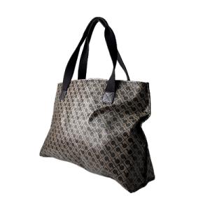 GHERARDINI ナイロン トートバッグ 総柄 茶色 ブラウン