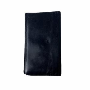 CHANEL カメリア 椿 モチーフ レザー 長財布 黒 ブラック