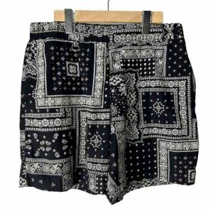バンダナ柄 総柄 イージーショーツ パンツ ズボン SOPH-230027 ブラック
