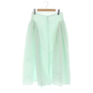 ジャガードスカート ロング UK8 ライトミントグリーン