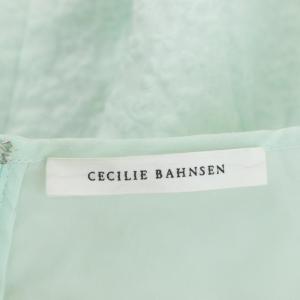 Cecilie Bahnsen ジャガードスカート ロング UK8 ライトミントグリーン