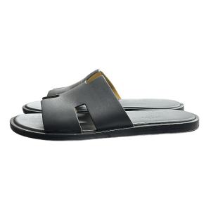 HERMES サンダル イズミール ブラック 25.5cm