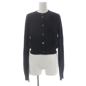 23AW LAYERED CARDIGAN カーディガン ニット 長袖 クロップド 38 黒 ブラック